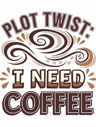 Playful Coffee Quote T-Shirt Design