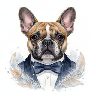 French Bulldog Wedding Portrait