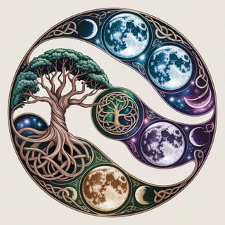 Celtic Tree of Life Moon Phases