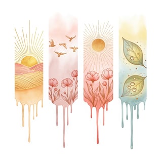Sunrise Watercolor Panels