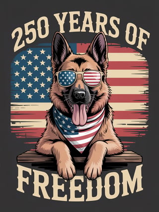Vintage German Shepherd USA T-Shirt