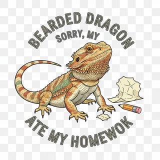 Funny Bearded Dragon Graphic Design