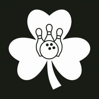Bowling Ball Shamrock Clover Design