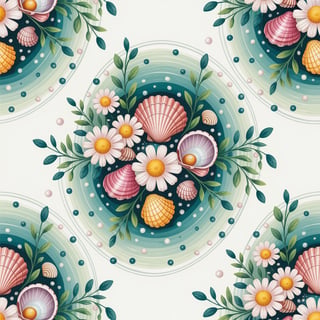 Coastal Seamless Pattern for Summer Dresses