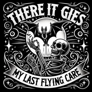 Punk Skeleton Graphic with Gothic Elements