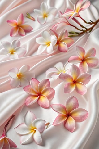 Pink and White Plumeria Flowers