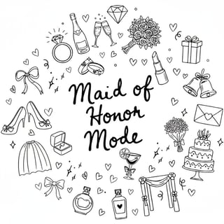 Maid of Honor Doodle Design