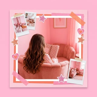 Vibrant Pink Feminine Reading Nook