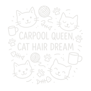 Cat Mom Line-Art T-Shirt Design