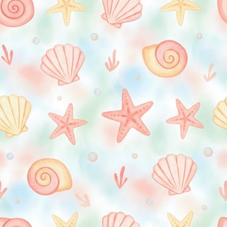 Cute Shells & Starfish Pattern