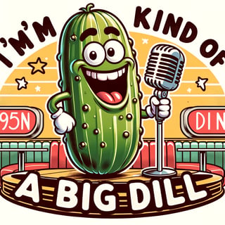 Giggling Cartoon Pickle with Microphone