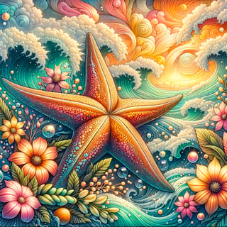 Enchanting Underwater Starfish Design