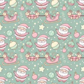 Chibi Santa Holiday Wrapping Paper