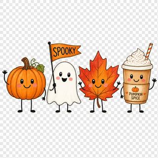 Cute Fall Halloween Clipart Lineup