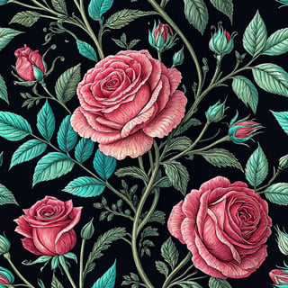 Realistic Tea Roses Illustration