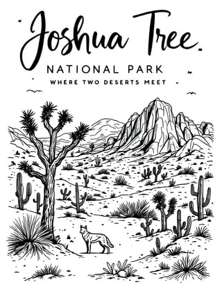 Joshua Tree National Park T-Shirt Design