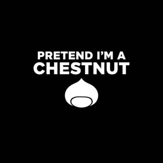 Pretend I'm A Chestnut Text Design