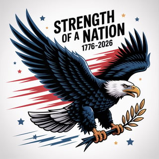 Eagle with Olive Branch Illustration