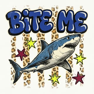 Bite Me Shark Punk Graphic Tee