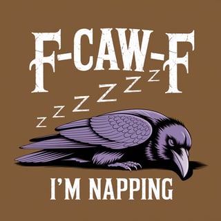 Dark Humor Raven Illustration