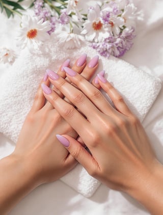Elegant Hands with Ombre Nails Photography
