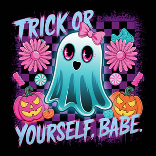 Boujee Neon Ghost with Pink Eyes