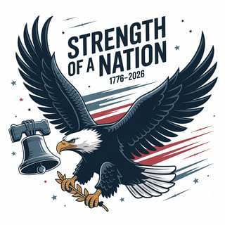 Eagle and Liberty Bell Digital Illustration