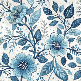 Blue Floral Pattern Design