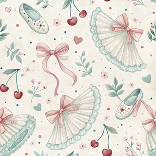 Pastel Balletcore Seamless Pattern