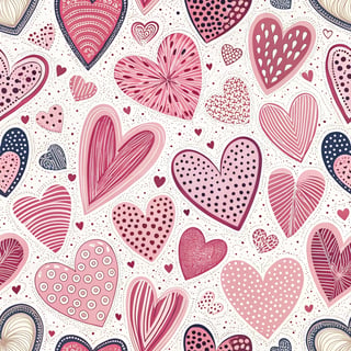 Bright Candy Pink Hearts Graphic