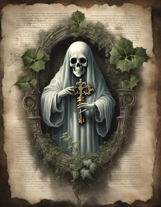 Rustic Ghost with Vintage Key