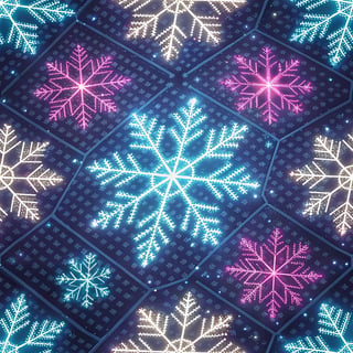 Futuristic Snowflake Grid Pattern