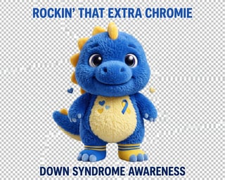 Plush Dinosaur for Down Syndrome Awareness