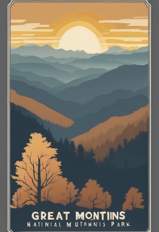 Vintage Great Smoky Mountains Poster