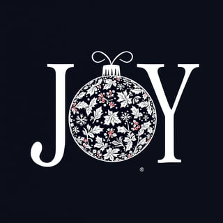 Bold Typographic Christmas JOY Design