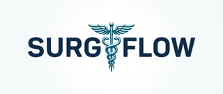 Modern Surfflow Logo with Caduceus