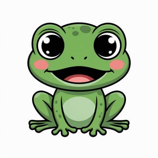 Cute Animated Baby Frog Art