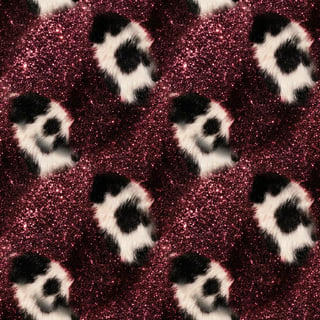 Pink Glitter Cow Fur Pattern