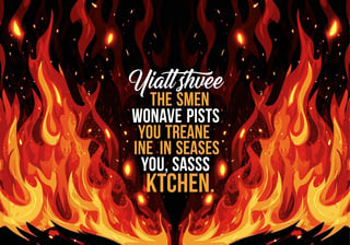 Stylized Fire Background with Bold Design