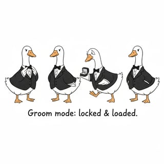 Groom Mode Geese Tuxedo Design
