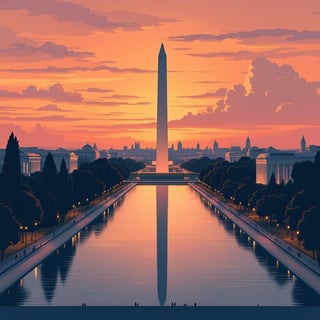 Art Deco Washington DC Travel Poster