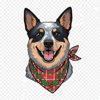 Festive Australian Cattle Dog Vector