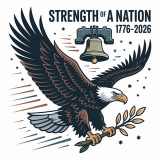 Eagle and Liberty Bell Digital Illustration