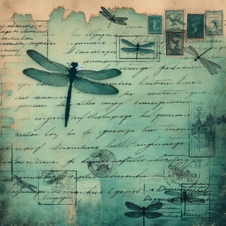 Antique Teal Handmade Paper Texture