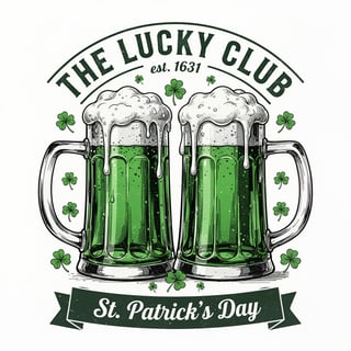 Vintage St. Patrick's Day Beer Illustration