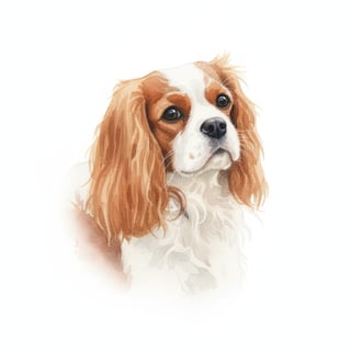 Soft Watercolor Dog Portrait