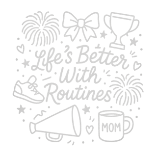 Cheer Mom Life Line-Art T-Shirt