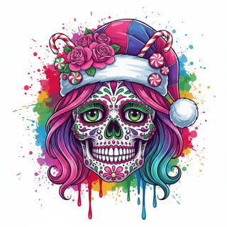 Day of the Dead Christmas Sugar Skull