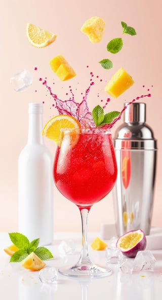 High-Speed Photo of Red Cocktail
