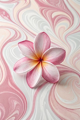 Photorealistic Pink Plumeria Flower